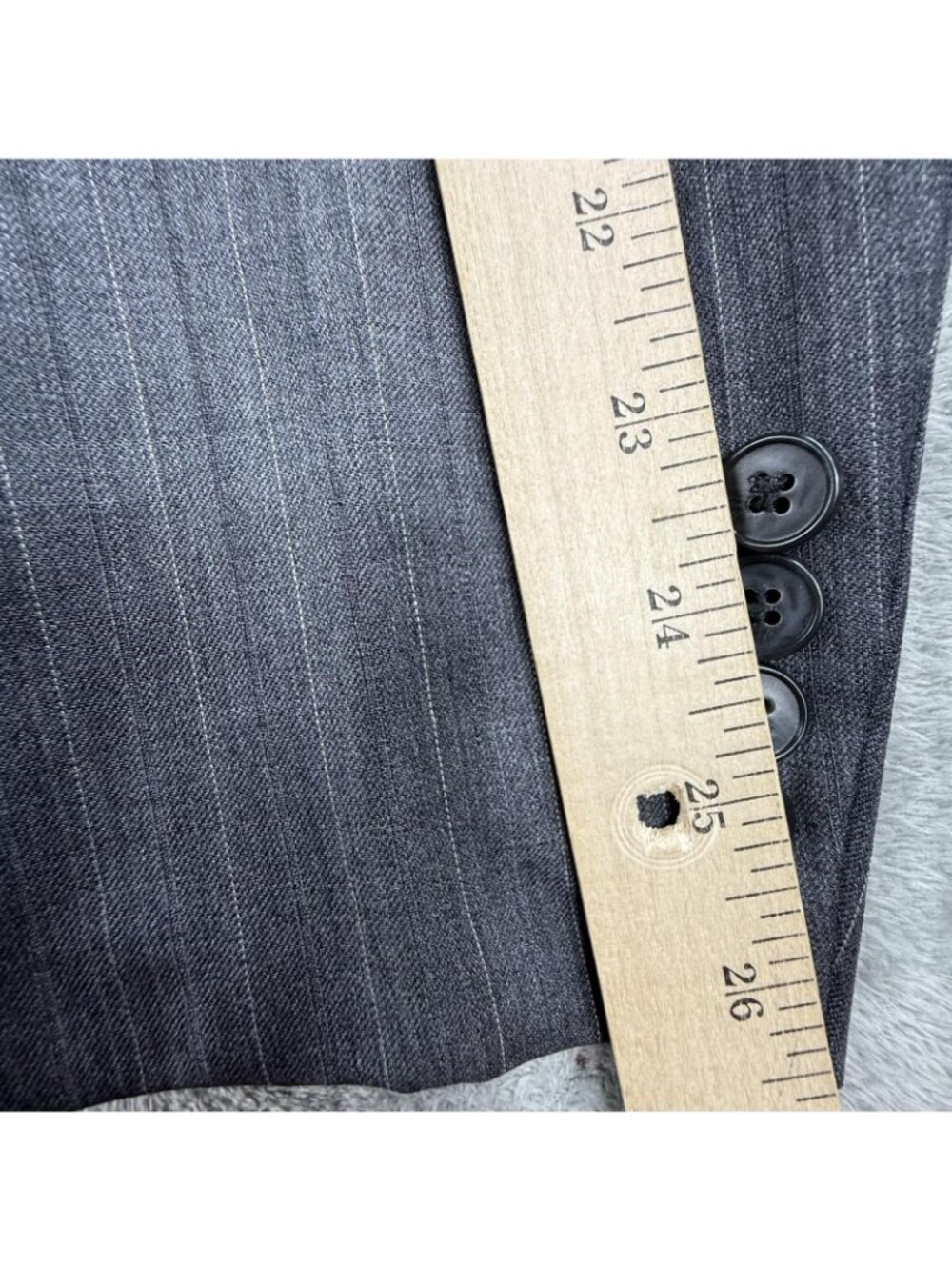Gianfranco Ruffini Suit Jacket Mens 48XL Gray Pinstripe Wool Super 100s 2 Button - Picture 16 of 16